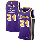 Lakers 24 Kobe Bryant Purple R.I.P Signature Swingman Jerseys Dyin,baseball caps,new era cap wholesale,wholesale hats